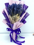 Bó hoa Lavender bó giấy tím trắng cao cấp 1